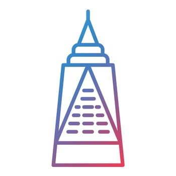 Trade Center Line Gradient Icon vector