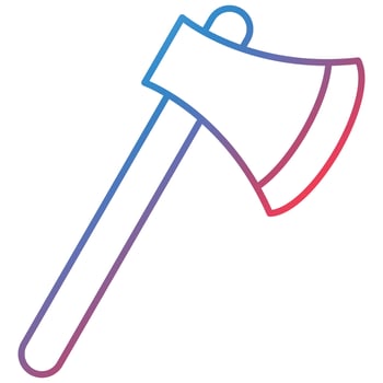 Axe Line Gradient Icon vector
