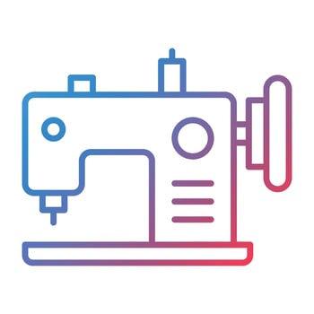 Sewing Machine Line Gradient Icon vector