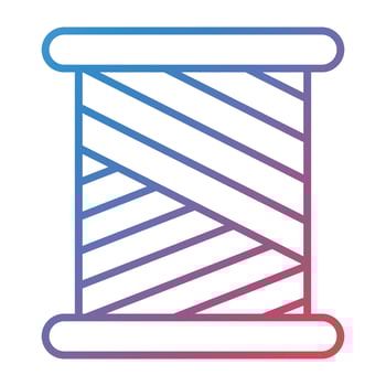 Spool Line Gradient Icon vector