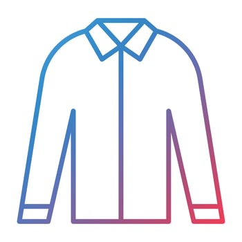Shirt Line Gradient Icon vector