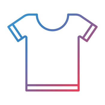 Tshirt Line Gradient Icon vector