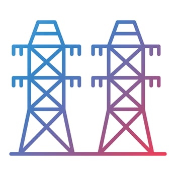 Electrical Energy Line Gradient Icon vector