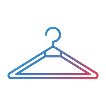 Clothes Hanger Line Gradient Icon vector