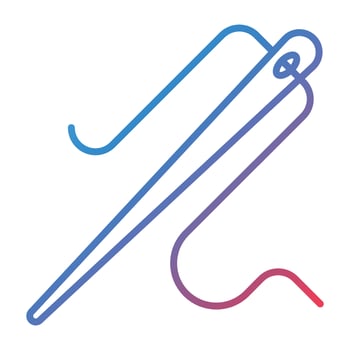 Needle Line Gradient Icon vector