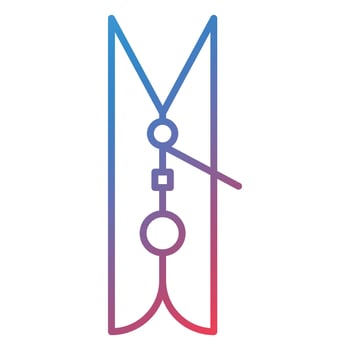 Clothes Pin Line Gradient Icon vector