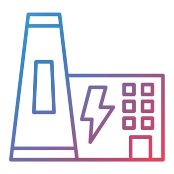 Geothermal Energy Line Gradient Icon vector