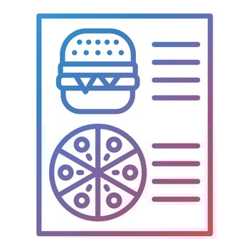 Price List Line Gradient Icon vector