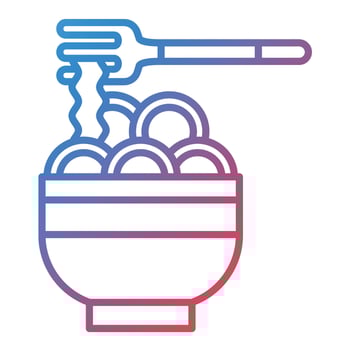 Pasta Line Gradient Icon vector