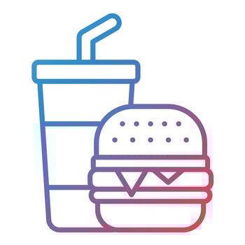 Fast Food Line Gradient Icon vector