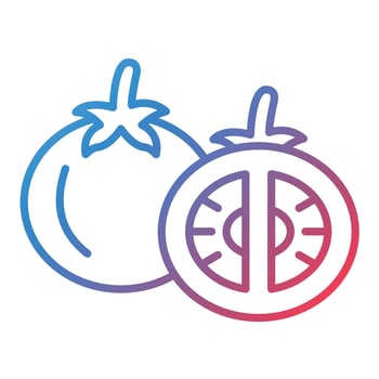 Tomato Line Gradient Icon vector