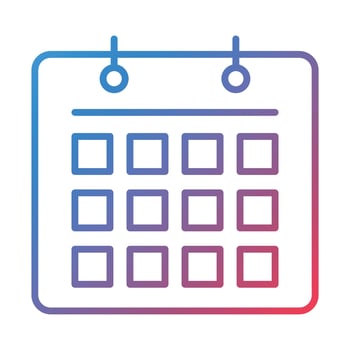 Calendar Line Gradient Icon vector