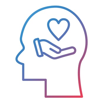 Caregiver Line Gradient Icon vector