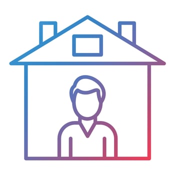 Isolation Line Gradient Icon vector