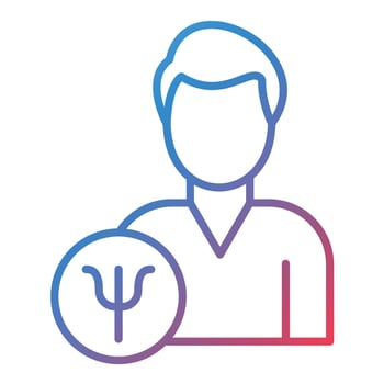 Psychologist Line Gradient Icon vector