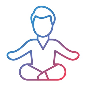 Meditation Line Gradient Icon vector