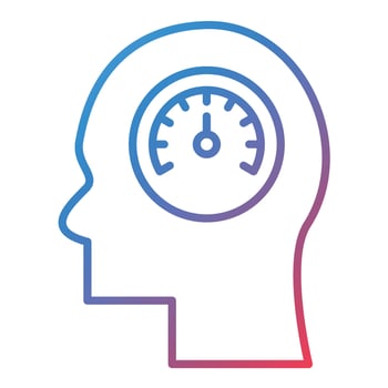 Mental Control Line Gradient Icon vector