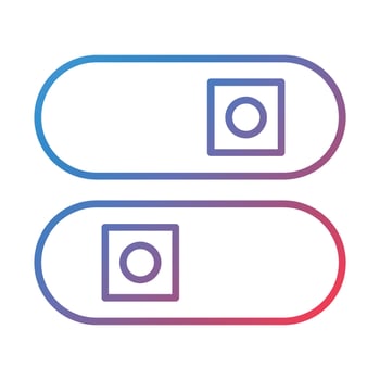 Toggle Switches Line Gradient Icon vector