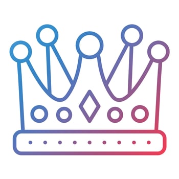 Crown Line Gradient Icon vector