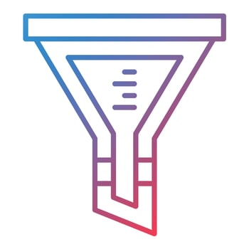 Funnel Line Gradient Icon vector