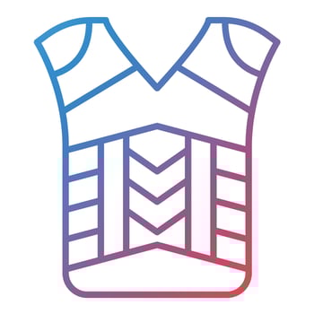 Armor Line Gradient Icon vector