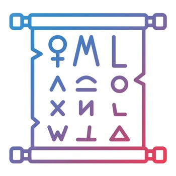 Papyrus Line Gradient Icon vector