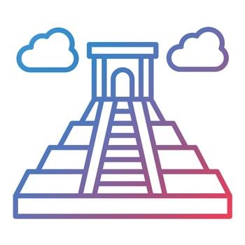 Maya Line Gradient Icon vector