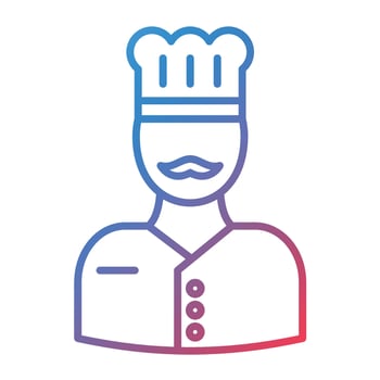 Baker Line Gradient Icon vector