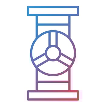 Valve Line Gradient Icon vector