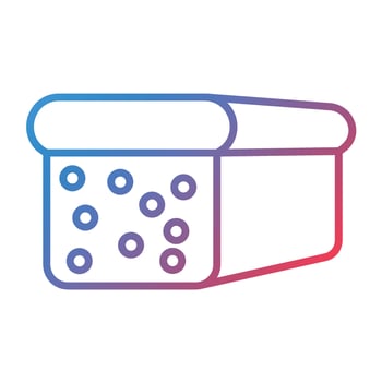 Bread Line Gradient Icon vector