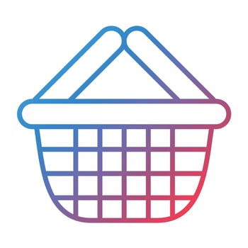 Basket Line Gradient Icon vector