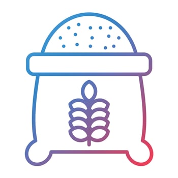 Flour Line Gradient Icon vector