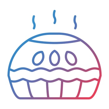 Pie Line Gradient Icon vector