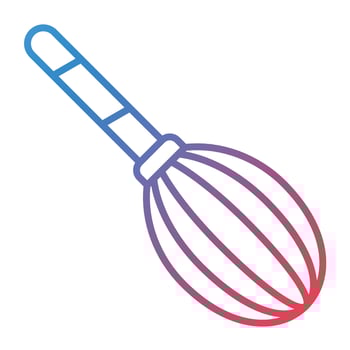 Whisk Line Gradient Icon vector