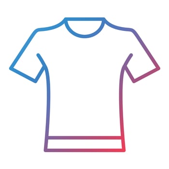 Tshirt Line Gradient Icon vector