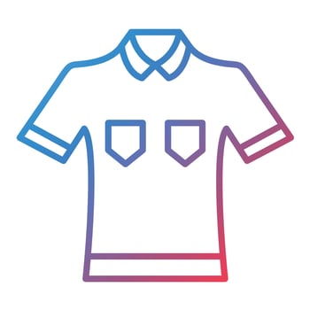 Polo Shirt Line Gradient Icon vector