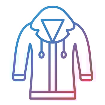 Hoodie Line Gradient Icon vector