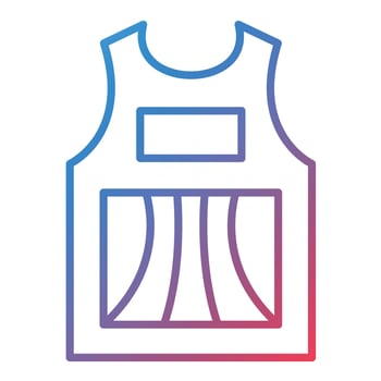 Sleeveless Shirt Line Gradient Icon vector