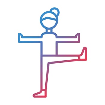 Balance Line Gradient Icon vector