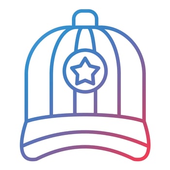 Cap Line Gradient Icon vector
