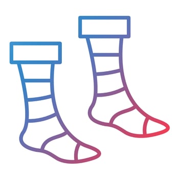 Socks Line Gradient Icon vector