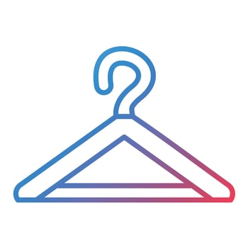 Clothes Hanger Line Gradient Icon vector