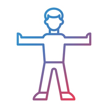 Male Line Gradient Icon vector
