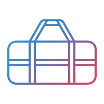 Sport Bag Line Gradient Icon vector