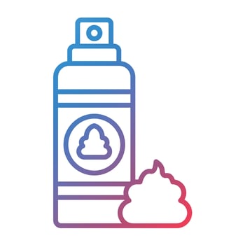 Shaving Cream Line Gradient Icon vector