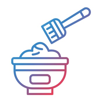 Hair Dye Line Gradient Icon vector