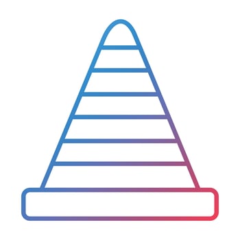 Cone Line Gradient Icon vector