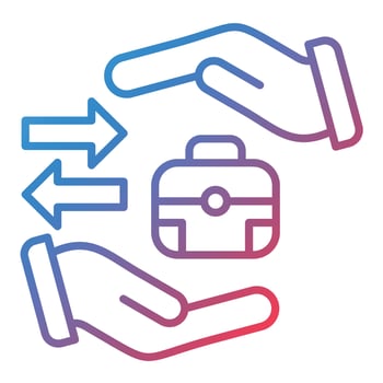 Trade Line Gradient Icon vector