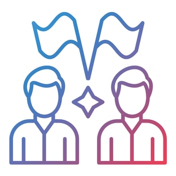 Alliance Line Gradient Icon vector