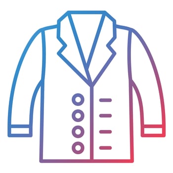 Suit Line Gradient Icon vector